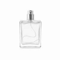 Flacon de parfum en verre en gros 20ml 30ml 50ml 100ml, vaporisateur haute pression à baïonnette, flacon de parfum vide carré, logo personnalisé