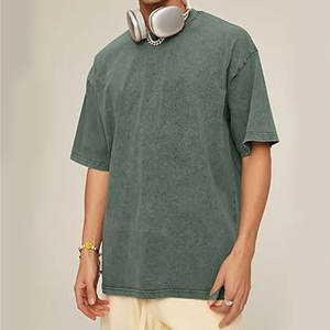 Camisetas de Manga Corta para Hombre, Estilo Vintage Lavado, Básicas, Holgadas, Cuello Redondo, Algodón Casual, Cómodas para Uso Diario, Ropa Urbana - Product Image 5