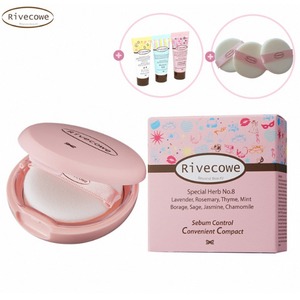 [J International] Rivecowe Matte Foundation <b>Compact</b> 8g CC Face <b>Makeup</b> with Oil & Sebum Control - Product Image 1