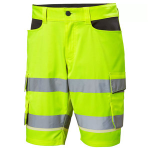 Shorts de travail pour hommes, haute visibilité, 100% coton, avec bandes réfléchissantes, séchage rapide, pour travaux de construction - Product Image 1