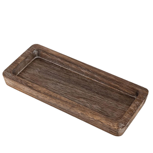 Plateaux de service et de rangement rectangulaires portables en bambou pour le thé, les aliments et les collations, vente en gros - Product Image 6