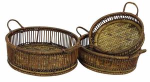 ตะกร้าไม้ไผ่สานมือปรับแต่งได้ส่งตรงจากเวียดนาม-สำหรับตะกร้าอาหารเค้กขนมปังปิกนิก - Product Image 3