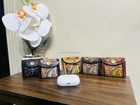 Étui de protection en cuir véritable de vachette véritable usiné Étuis pour écouteurs de voyage élégants et personnalisés Meilleurs cadeaux d'anniversaire de tous les temps