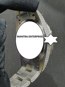 Reloj Mecánico de Acero Inoxidable Antiguo de Lujo Unisex Personalizado con Diamantes de Moissanita Hechos a Mano, Precio al por Mayor - Product Image 2