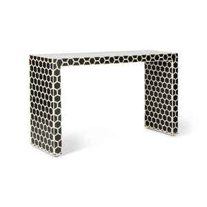 Consola con incrustaciones de hueso con exquisita artesanía floral diseñada para decoración del hogar de alta gama y estilo de pasillo de Tradebyd - Product Image 1