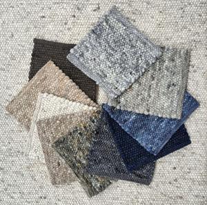Tapis tressés en boucles de laine à tissage plat, tendance, rectangulaires, antidérapants, pour salon, décoration intérieure, à poils plats fins, nettoyage localisé, avec support. - Product Image 5