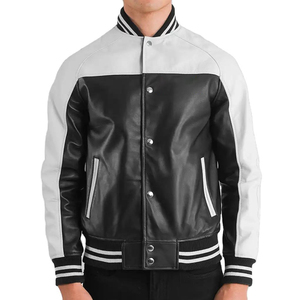 <b>Men's</b> Varsity <b>Jacket</b> Custom Embroidered Letterman <b>Jacket</b> <b>Baseball</b> College Style Wool Leather Sleeves OEM ODM Factory Wholesale - Product Image 3