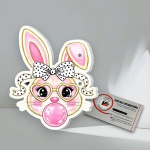 Custom Magnetic Bunny Face Makeup <b>Mirror</b> Cardboard Reusable Beauty Tool Heart Shape Pink Bow Glasses Heart <b>Square</b> Flower Acrylic - Product Image 3