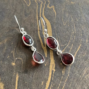 Natural Garnet Dangle <b>Earrings</b> 925 Sterling Silver Handmade <b>Red</b> Gemstone <b>Drop</b> <b>Earrings</b> Women Jewelry Gift - Product Image 3
