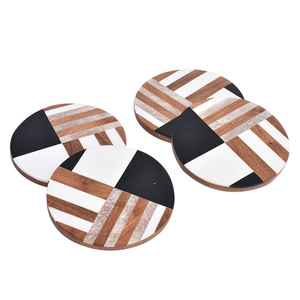 Juego de Posavasos de Madera con Diseño Creativo de Ajedrez, con Incrustaciones de Resina, para Mesa, Vajilla, al Mejor Precio - Product Image 4