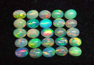 6x4mm Ethiopian Opal Oval Shape Gemstone - Welo Opal Cabochon <b>Gems</b> Lot - Super Quality Natural Welo Loose <b>Stone</b> - Product Image 5