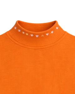 Débardeur côtelé orange personnalisé pour femme, col montant, sans manches, décontracté, mode estivale, doux et extensible, fabrication sur mesure - Product Image 2