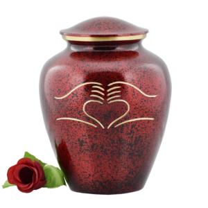 Luxury Pearl White Metal Cremation Urn with Golden Angel Wings - Handcrafted Memorial Jar for Human Ashes with Elegant Pebble Te - Product Image 3