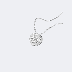 Collier solitaire en diamant rond serti de griffes 1,30 carat total - Product Image 5