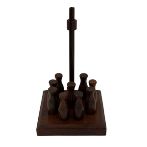 ชุดเกมสกิทเทิลไม้ทำมือ |   ไม้กอล์ฟโบว์ลิ่งไม้พะยูงอินเดีย |   ชุดของขวัญของเล่นไม้พรีเมียมสำหรับครอบครัวเล่นในบ้าน - Product Image 1