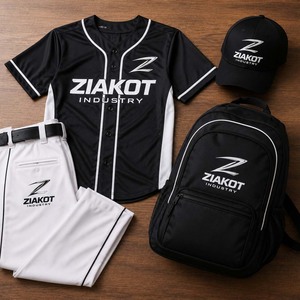 Ensemble complet d'uniformes de baseball : Casquette, maillot respirant, antibactérien, séchage rapide, 100 % polyester, impression personnalisée pour équipe et joueur de softball - Product Image 1