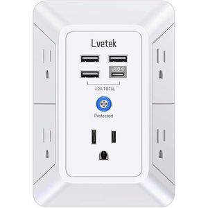 Presa Intelligente con Porte USB per Ricarica, Estensore per Prese a Muro - Product Image 1