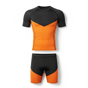 Conjunto de Leggings y Top de Manga Larga de Compresión de Alta Elasticidad, Diseño Personalizado, Talla Grande, Ropa Deportiva para Gimnasio y Entrenamiento - Product Image 1