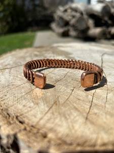 Copper Magnetic Therapy <b>Bracelet</b> Solid Magnetic <b>Adjustable</b> <b>Bracelet</b> Men Women Unisex Copper Jewelry Gift for Husband - Product Image 3