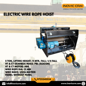 Palans électriques à câble métallique INOVIC CRM 5 tonnes, usage intensif |   Hauteur de levage de 12 m, construction en alliage d'aluminium, protection IP55 - Product Image 3