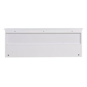 Bianco soggiorno mensola in legno ingresso a parete appendiabiti con 4 doppi ganci - Product Image 2