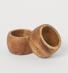 Anillo para Servilletas de Madera, Hecho con Madera de Acacia Sostenible, Económico, Rústico y Tradicional, para Decoración de Mesa - Product Image 5