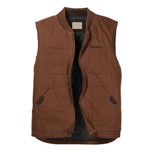 Lightweight Men Canvas <b>Vest</b> Thin Breathable Cotton Waistcoat Custom Logo Summer Outdoor Sports Sleeveless <b>Vest</b> For Men - Product Image 1