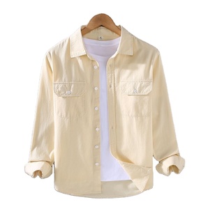 Camisa Casual de Invierno para Hombre, la Más Vendida al por Mayor, a la Moda, de Color Sólido, Manga Larga, 100% Algodón, Transpirable, Ecológica y de Secado Rápido - Product Image 4