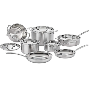 Ensemble de casseroles en acier inoxydable durable de haute qualité, 10 pièces, avec un design moderne et luxueux, couvercle en acier inoxydable résistant au four - Product Image 2