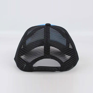Casquette Trucker Unisexe 6 Panneaux en Maille Réglable pour Extérieur, Chapeau Décontracté Bleu Noir avec Impression par Sublimation sur le Panneau Avant, Printemps-Été, Style Baseball - Product Image 6