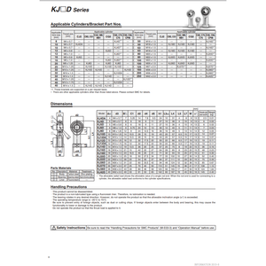 SMC Pneumatics KJ26D Support d'extrémité de tige Extrémité de tige de piston Pièces pneumatiques - Product Image 1