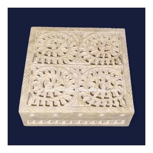 Pure Soapstone Natural Polished Modern Look Handmade Carving Jewelry Storage Box With High Quality Design For Jewelry Storage - Product Image 5