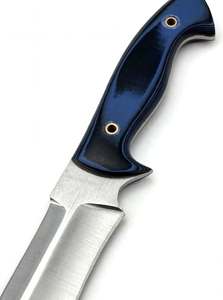 Herramienta Utilitaria Recurvada de Acero Satinado de Alta Resistencia y Precisión con Mango Contorneado de Compuesto G10 Azul - Product Image 3