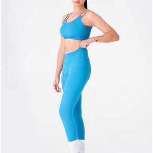Unique Women <b>Yoga</b> <b>Set</b> 2 Pcs Sports Fashion Elastic Waist Fitness Custom <b>Yoga</b> <b>Set</b> for Sale Women Fitness <b>Yoga</b> <b>Set</b> - Product Image 3