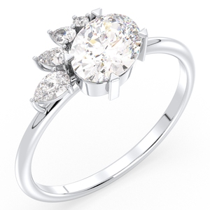 แหวนเงินแท้ 925 ประดับมอสซาไนต์ REYES ราคาขายส่ง สำหรับผู้หญิง แหวนหมั้น แหวนแต่งงาน ของขวัญสุดหรู เครื่องประดับคุณภาพสูง - Product Image 2