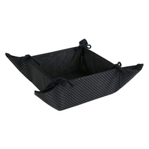 2024 Convenient Solid Black Colour Super Durable 100% Cotton <b>Bread</b> Modern GOTS Certified <b>Bread</b> <b>Basket</b> With Handle Storage <b>Basket</b> - Product Image 1
