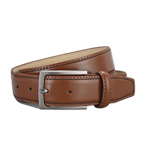 Cinturón de Cuero Genuino de Alta Calidad para Hombre, Diseño Casual, con Hebilla de Pin - Product Image 1