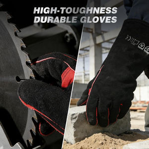 Guantes de Soldadura de Cuero de Primera Calidad Hechos en Fábrica al por Mayor, Diseño Popular, Palma Reforzada, Hechos a Medida - Product Image 4