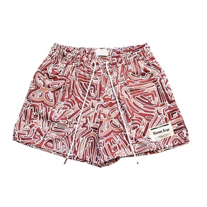 Shorts en maille pour hommes de haute qualité, imprimé léopard, techniques de broderie, style chinois, design personnalisé en maille - Product Image 1