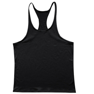 Best quality <b>Men's</b> Fitness Workout <b>Vest</b> Custom Logo Gym <b>Stringer</b> Tank Top with Badge Decoration Loose Fit Bodybuilding Gear - Product Image 2