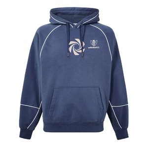 เสื้อสเวตเตอร์ถักมีฮู้ดทรงโอเวอร์ไซส์สำหรับผู้ชาย สีพื้น สวมใส่สบายๆ ในฤดูใบไม้ร่วง ทรงปกติ มีกระเป๋า - Product Image 2