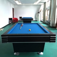 Billard professionnel en bois massif à 3 coussins sans poches, table de billard commercial avec rail en caoutchouc, logo personnalisé pour club