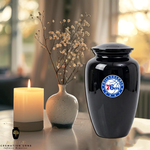 โกศบรรจุอัฐิสำหรับผู้ใหญ่ Philadelphia 76ers ทำจากอะลูมิเนียม ความจุ 220 คิวบิกอินช์ เป็นมิตรกับสิ่งแวดล้อม ฝาปิดแน่นหนา ทนทาน - Product Image 3