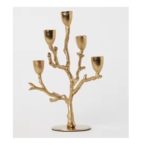 Portavelas con forma de palmera con un nuevo diseño en metal, portavelas hechos a mano a precio de mayoreo. - Product Image 6