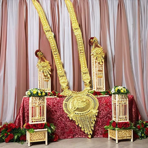 Venta al por mayor 14K 18K 24K Micro Gold Wedding Long Jewelry Set, Micro Forming Long Jewelry Set, Diseño tradicional Long Jewelry Set. - Product Image 3