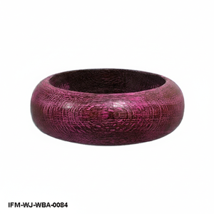 Brazalete de madera magenta envejecida hecho a mano, estilo antiguo, con vetas de madera gruesas, para mujer - Product Image 2