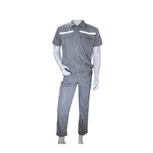 Combinaison de travail industrielle en coton et polyester pour hommes avec bandes réfléchissantes – Nouvelle tenue de sécurité professionnelle - Product Image 1