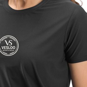 <b>Women's</b> Training T-Shirt Black Color Breathable Quick Dry Lightweight Sports Gym Fitness Workout Running Athletic Activewear <b>Top</b> - Product Image 6