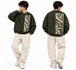 <b>Men</b>’s Abstract Wave Print <b>Crewneck</b> <b>Sweatshirt</b> Custom Graphic Pullover Casual Streetwear <b>Sweatshirt</b> - Product Image 6