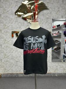 เสื้อยืดกราฟิกคริสเตียนแบบกำหนดเอง GRAY FOUR SPORTS ผ้าฝ้าย 100% ทรงปกติ 300 กรัม แขนสั้น สตรีทแวร์แนวศาสนา พระเยซูคือพระเจ้าของฉัน - Product Image 1